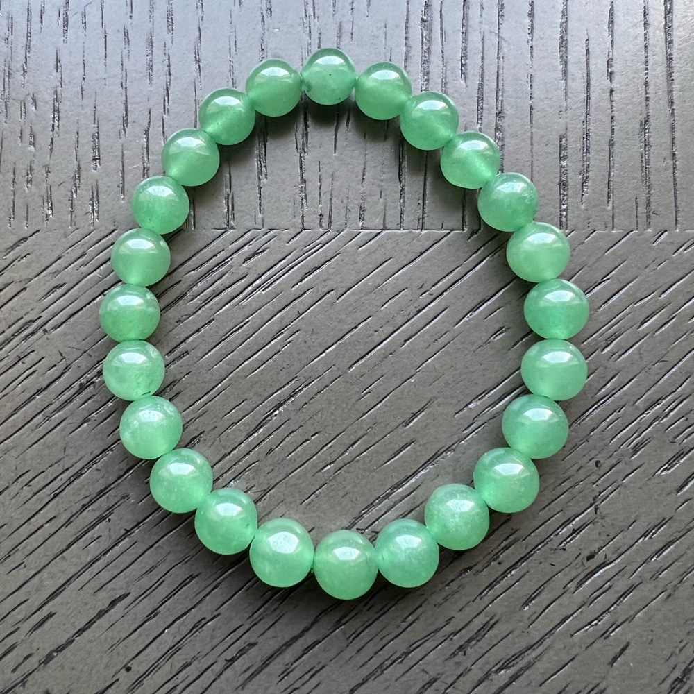 Green aventurine bracelet 8mm SIZE 6.5’